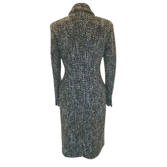 Piazza Sempione Olive Tweed Double Breasted‎ Coat IT 38 US 2 Wool Italy Luxury - Picture 7 of 13